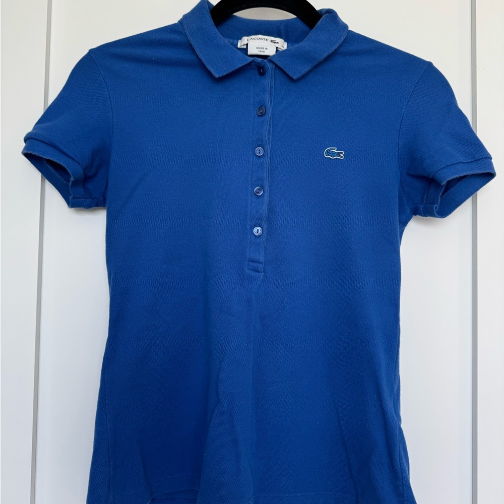 Lacoste Women's Button Down Shirt in Blue
